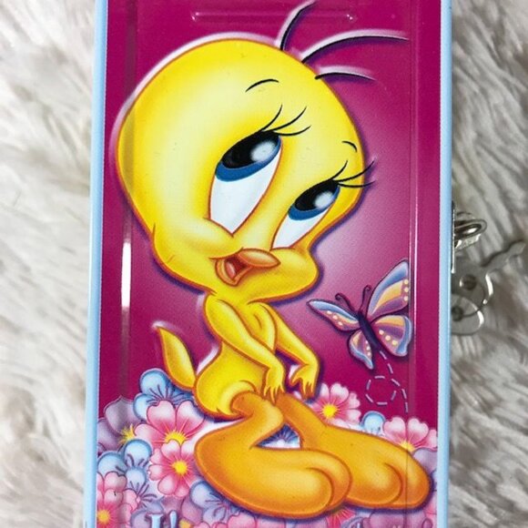 Looney Toons Tweety Bird 'Cute As Can Be!' Locker Tin Coin Bank w/ Lock and Keys - Picture 2 of 10